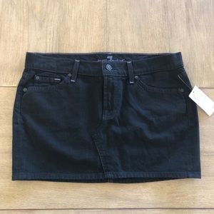 7 FOR ALL MANKIND - Black Denim Skirt